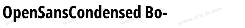 OpenSansCondensed Bo字体转换